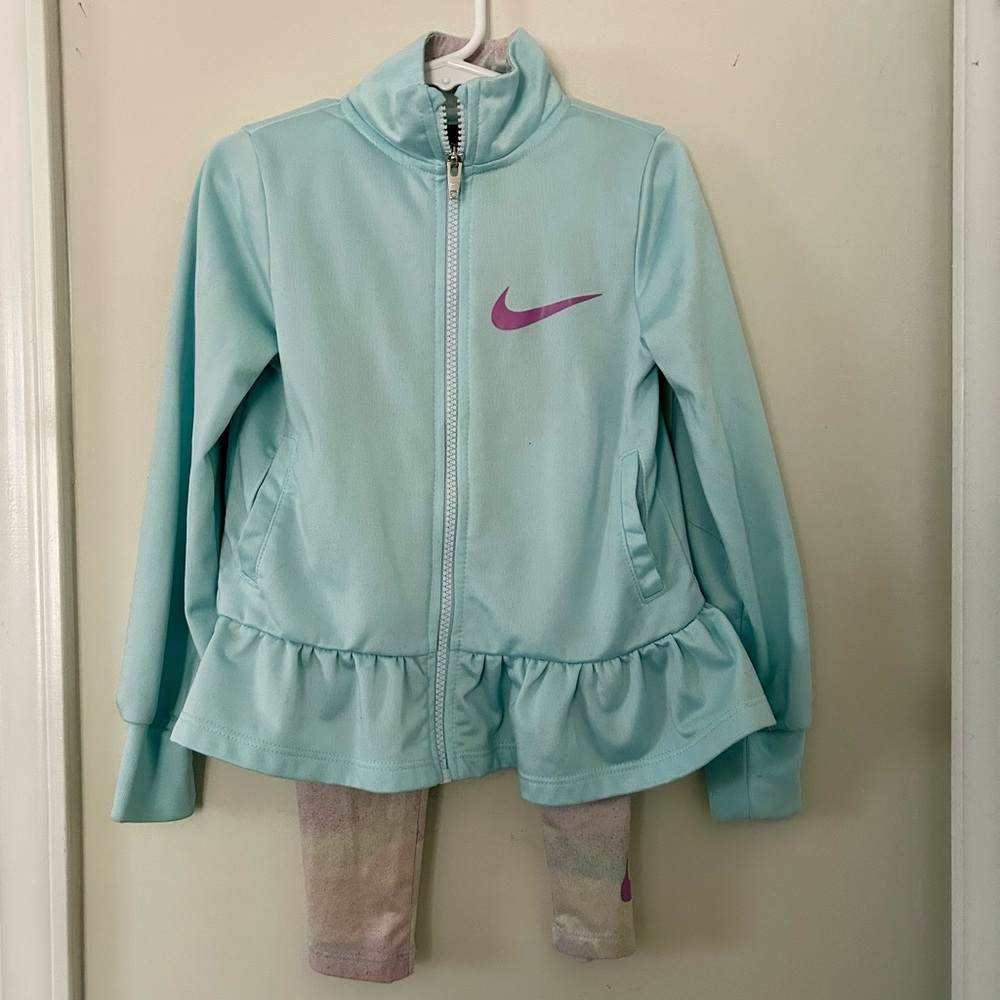 Nike Leggings Set w/ Peplum Jacket (g)
